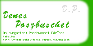 denes poszbuschel business card